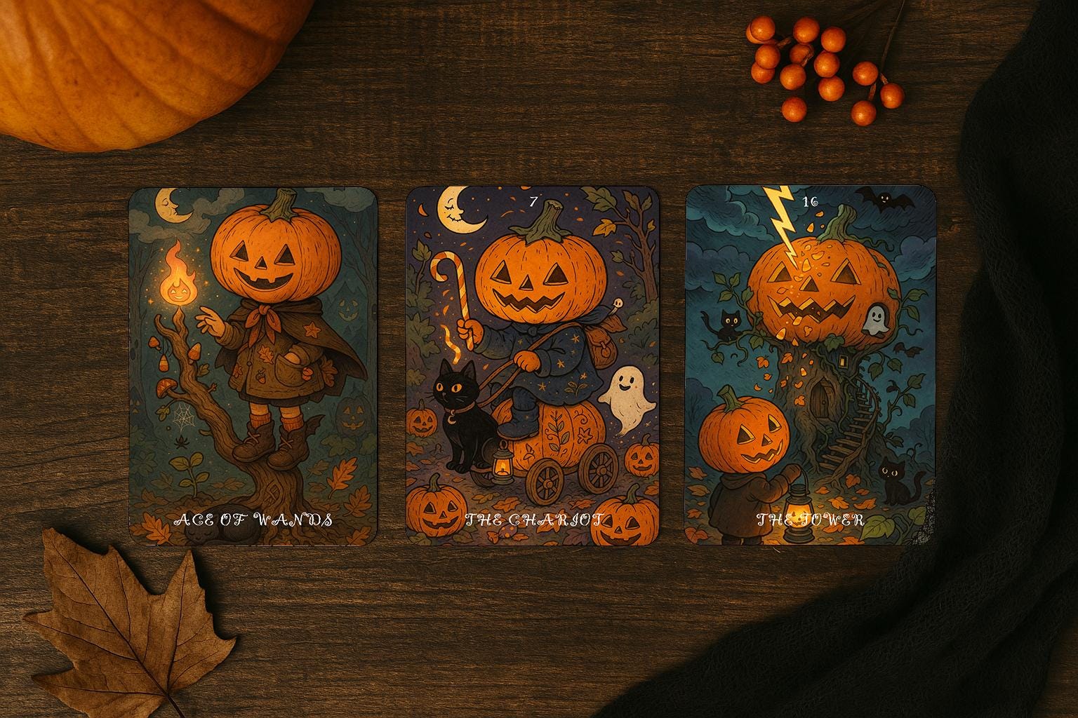 Pumpkin Head Tarot Deck
